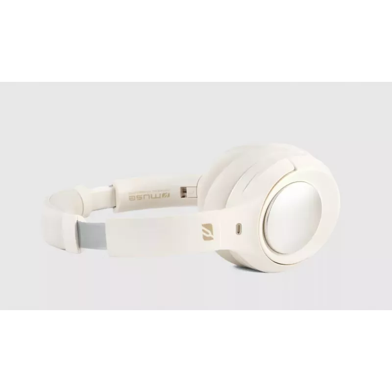 Muse M-295 ANCW auscultadores over-ear sem fios com cancelamento ativo de ruído, branco