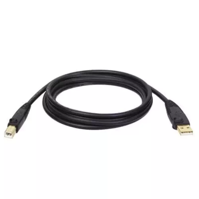 Tripp Lite U022-015 cabo USB 2.0 Hi-Speed A/B para dispositivo, blindado, macho/macho, 15 pés (4,57 m), preto