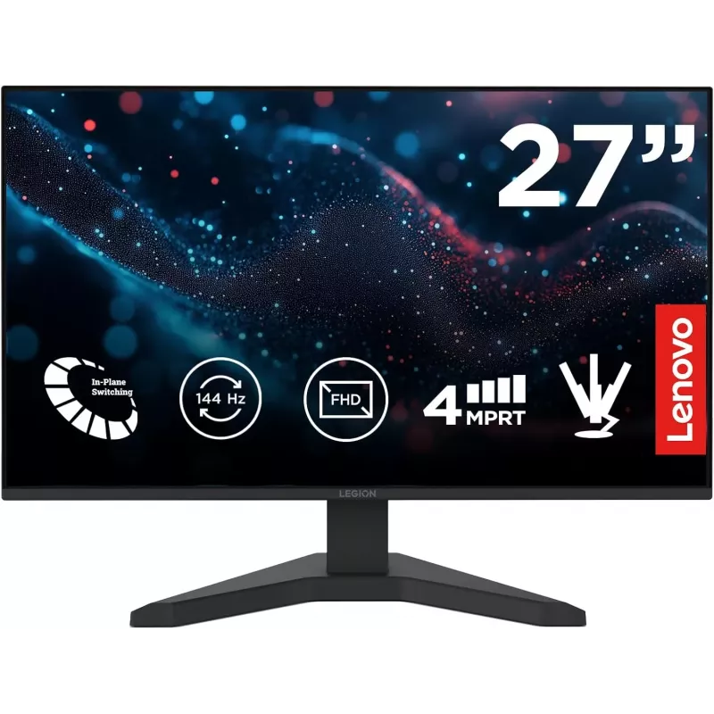 Lenovo Legion R27s 27 polegadas IPS QHD monitor gaming, 180Hz, 0,5ms, FreeSync Premium, HDR400 (recondicionado)