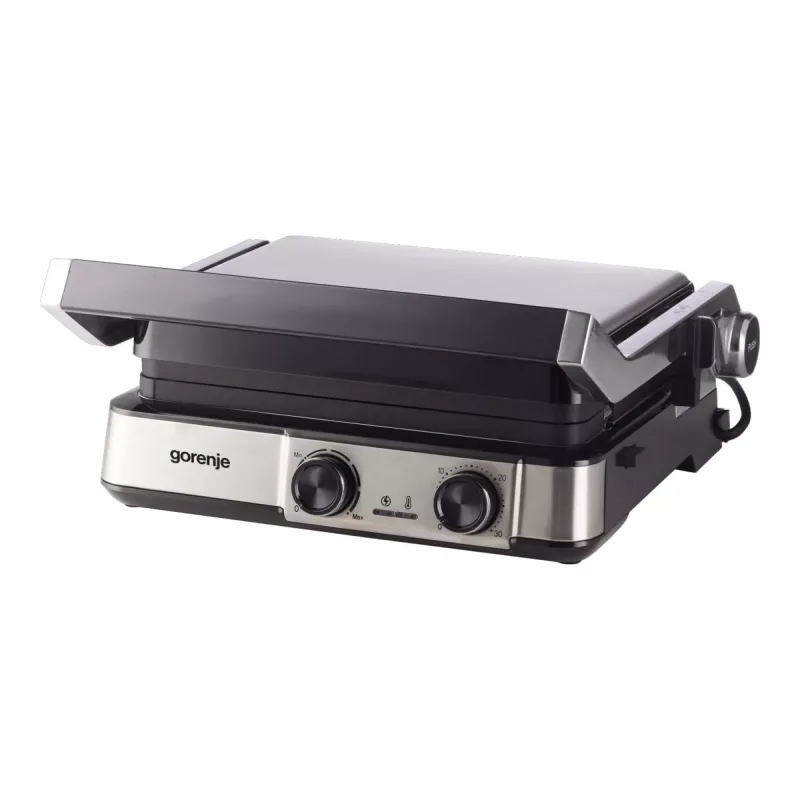 Grelhador elétrico multifunções Gorenje GCG2000MT, placas fixas, preto, 2000 W