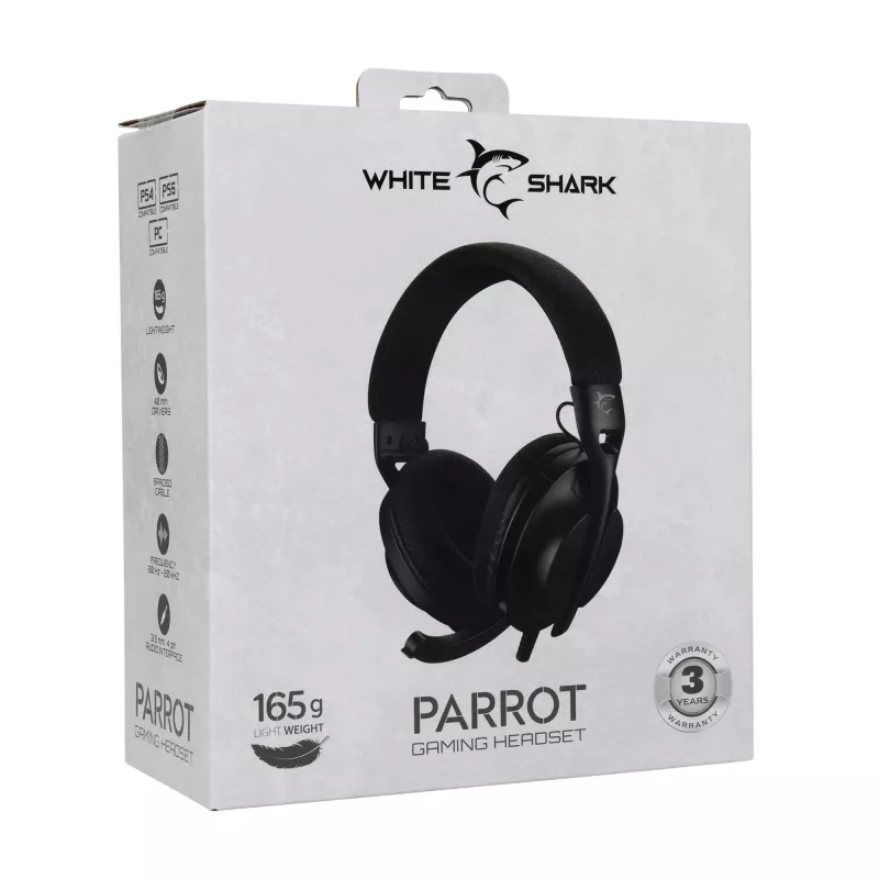 Headset Gaming White Shark PARROT GH-2440 Preto