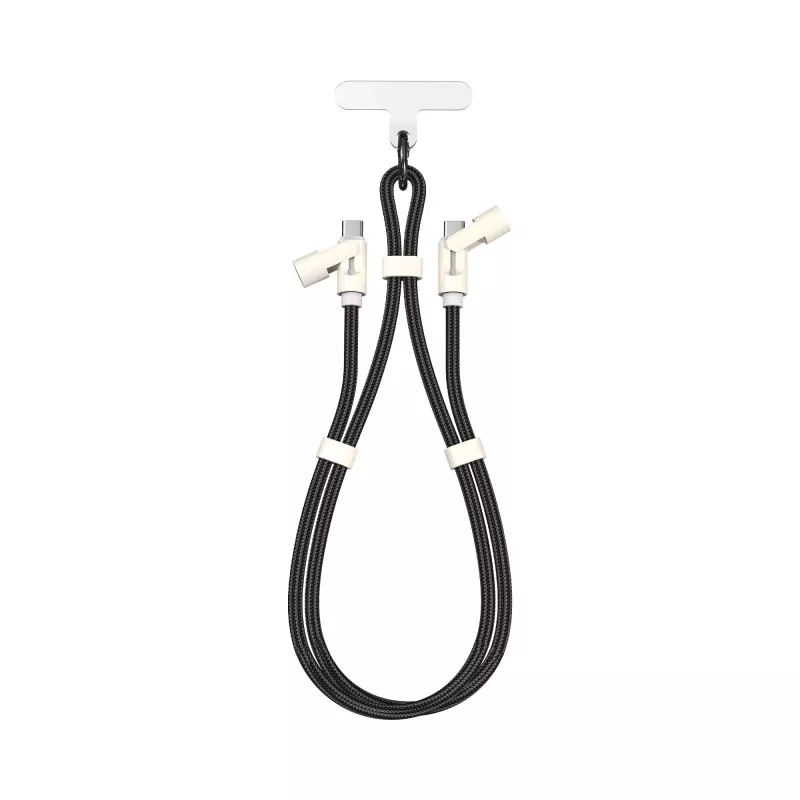 SBOX LANYARD BLACK cabo USB-C para USB-C 1,5 m preto