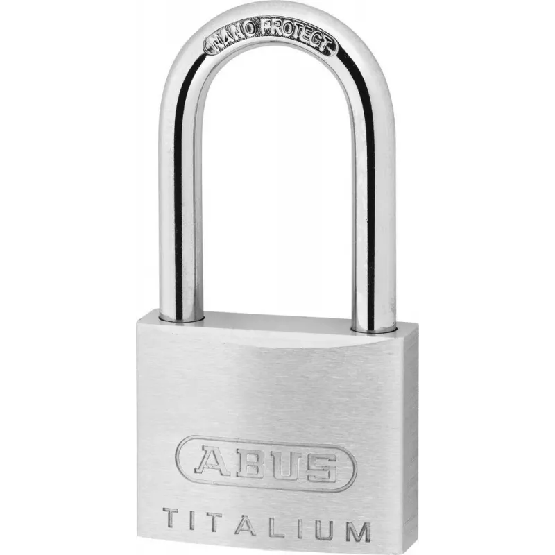 Cadeado ABUS 64TI/40HB40 KD Titalium, com chave igual, arco alto, nível de segurança 5