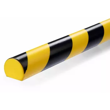 Durable S32R passa-cabos de chão, PVC, preto/amarelo, arredondado, 1000 mm