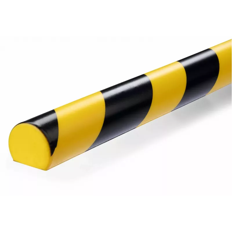 Durable S32R passa-cabos de chão, PVC, preto/amarelo, arredondado, 1000 mm
