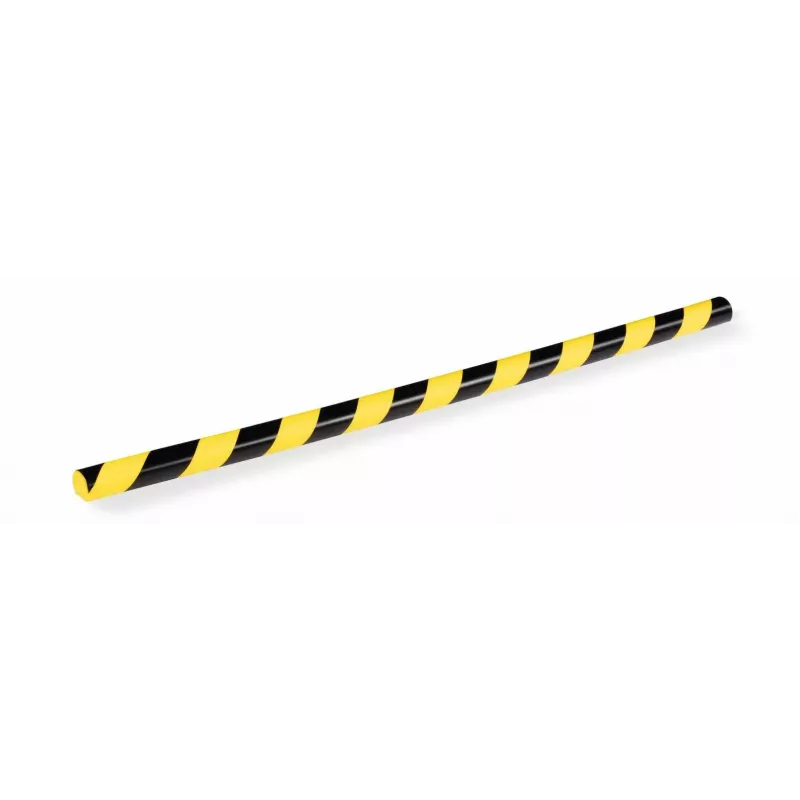 Durable S32R passa-cabos de chão, PVC, preto/amarelo, arredondado, 1000 mm