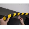 Durable S32R passa-cabos de chão, PVC, preto/amarelo, arredondado, 1000 mm