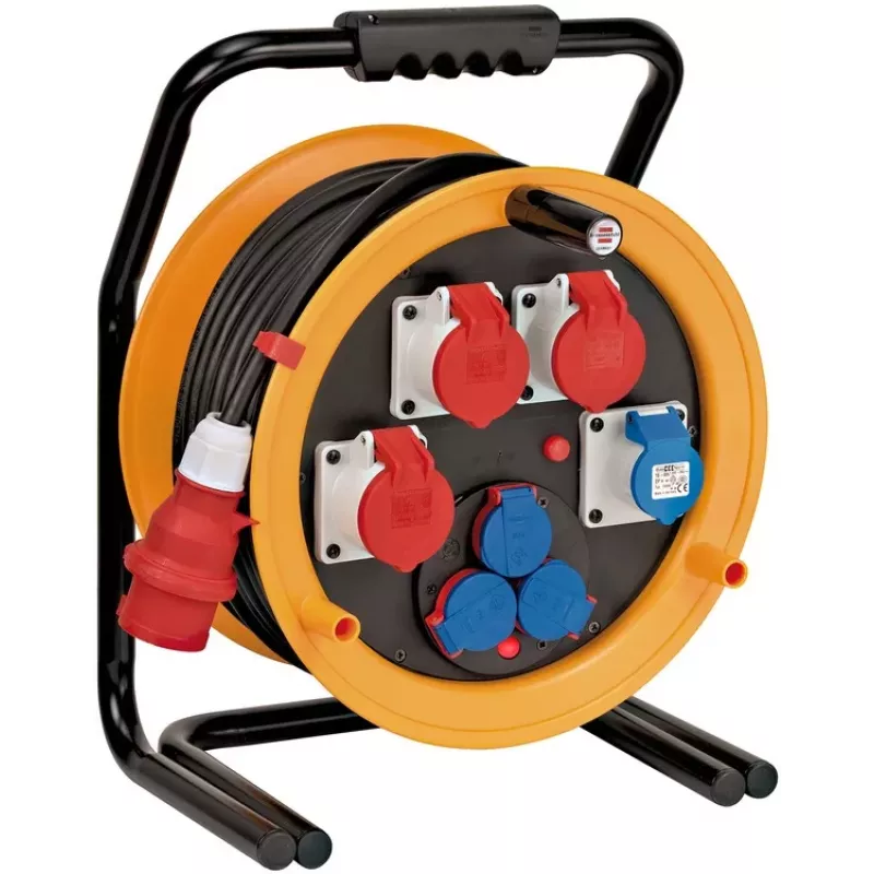 Brennenstuhl 1319110010 Tambor de Cabo 40m H07RN-F 3G2.5 IP44 4x Schuko Preto/Laranja