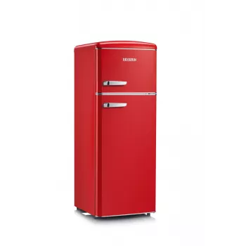 Combinado frigorífico-congelador SEVERIN RKG 8930 Retro Red, 208 L, classe energética E