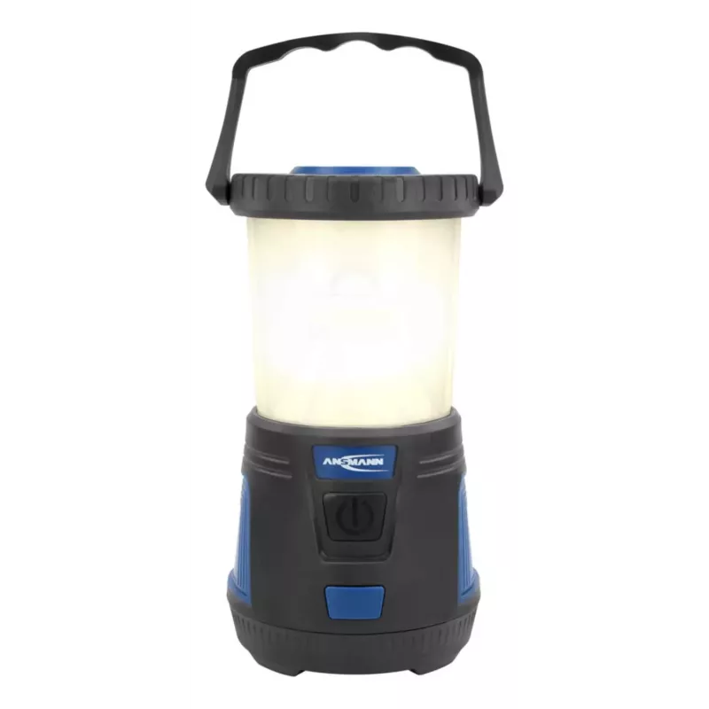 Lanterna de campismo a bateria ANSMANN CL600B - preto/azul - ABS - gancho de suspensão - IPX4 - 600 lúmenes
