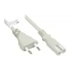 Cabo de alimentação euro GoodConnections ficha euro Type-C (reta) para conector fêmea C7/euro 8 (reta), cinzento, 0,75 mm², 5 m, Good Connections® (P0370-GR050)
