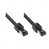 Cabo de rede RNS® Cat.8.1 S/FTP, 0,5 m, preto, LSZH, 40 Gbit/s, 2000 MHz