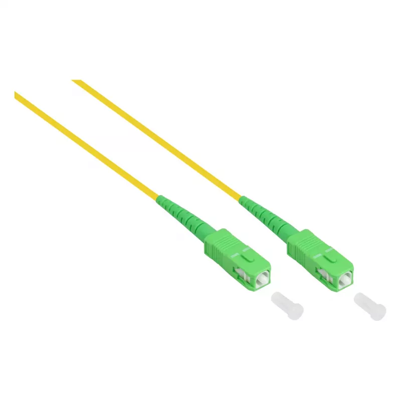 Cabo de fibra ótica OS2 monomodo LC/SC duplex 9/125 µm 3 m amarelo