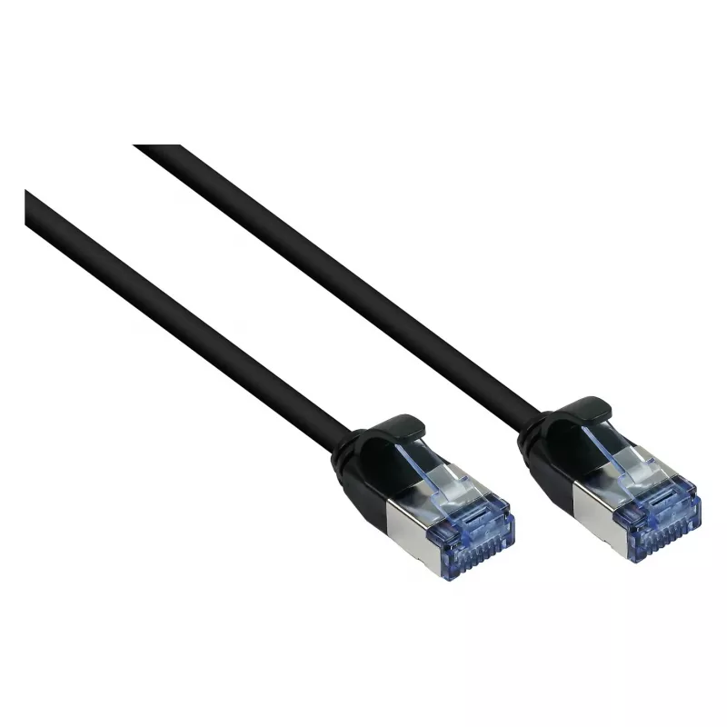 GoodConnections RNS® SlimLine Cat.6A U/FTP Cabo de rede, LSZH, 500MHz, cobre, preto, 2m