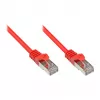 GoodConnections Alcasa cabo de rede Cat5e RJ-45, 0,15m, vermelho, ligações banhadas a ouro