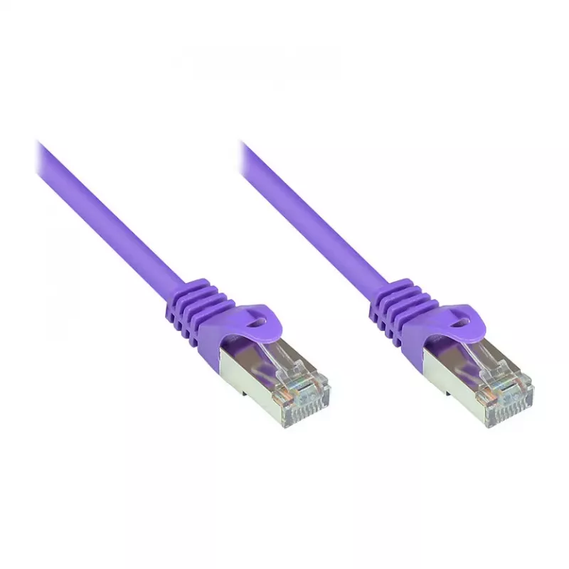 GoodConnections Alcasa cabo de rede RJ45, Cat5e, UTP, 0,15m, banhado a ouro, violeta