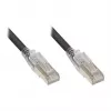 Cabo de rede RNS® com proteção anti-dobra e travamento, Cat. 6A, S/FTP, PiMF, isento de halogéneos (LSZH), 500 MHz, preto, 0,5 m