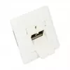 Tomada de rede de parede GoodConnections Cat.6A, 2xRJ45, blindada, embutir, compatível com design, entrada de cabo vertical, branco pérola RAL1013 (GC-N0021)