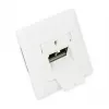Tomada de rede GoodConnections Cat. 6, 2xRJ45, blindada, embutir, compatível com design, entrada de cabo vertical, branco sinal (RAL 9003), GC-N0024