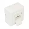 Tomada de rede de parede GoodConnections Cat.6, 2xRJ45, blindada, saliente, branco pérola RAL1013, GC-N0027