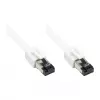 GoodConnections RNS® Cat.8.1 S/FTP Cabo de rede, PiMF, LSZH, 2000MHz, 40Gbit/s, branco, 0,5m
