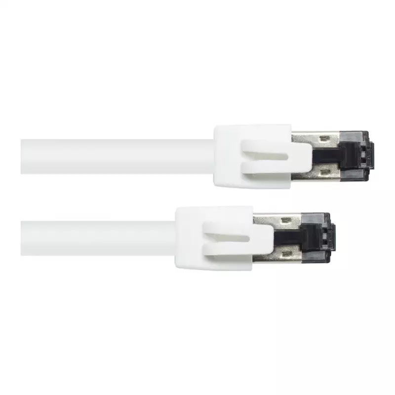 GoodConnections RNS® Cat.8.1 S/FTP Cabo de rede, PiMF, LSZH, 2000MHz, 40Gbit/s, branco, 0,5m