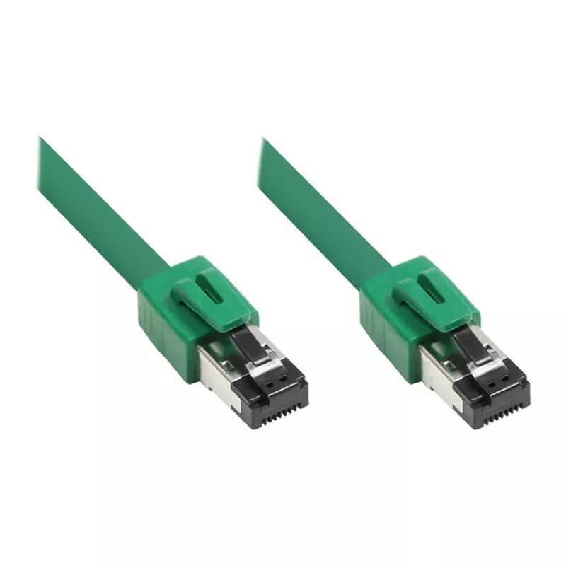 GoodConnections RNS® Cabo de rede Cat. 8.1, S/FTP, PiMF, LSZH, 2000MHz, 40Gbit/s, verde, 2m