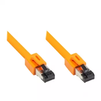 GoodConnections RNS® Cat.8.1 S/FTP Cabo de rede, LSZH, 2000MHz, 40Gbit/s, Laranja, 1,5m