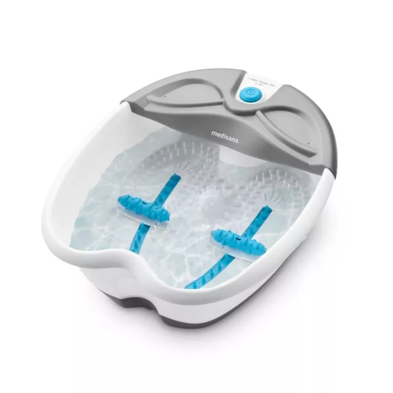 MEDISANA FS 350 banho de pés com massagem de bolhas e vibração, aquecimento, rolos, acessórios de pedicura
