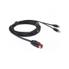 Equip Cabo PoweredUSB 24V para ficha Mini-DIN 3 pinos 3,00m Preto