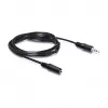 DELOCK Cabo de extensão de áudio 3,5 mm jack macho para fêmea 3 m Preto