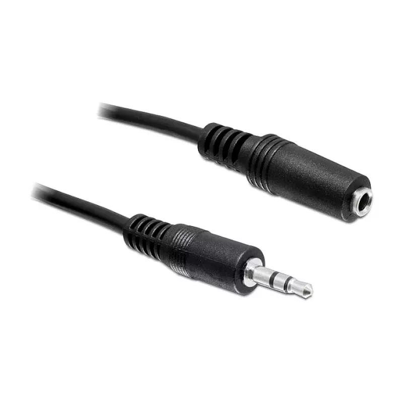 DELOCK Cabo de extensão de áudio 3,5 mm jack macho para fêmea 3 m Preto