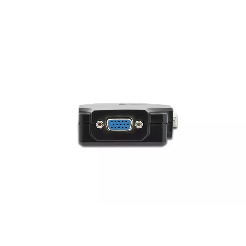 DIGITUS DS-41120-1 divisor VGA de 2 portas caixa de plástico 350 MHz HDSUB 15/M para 2x HDSUB 15/F 1080p