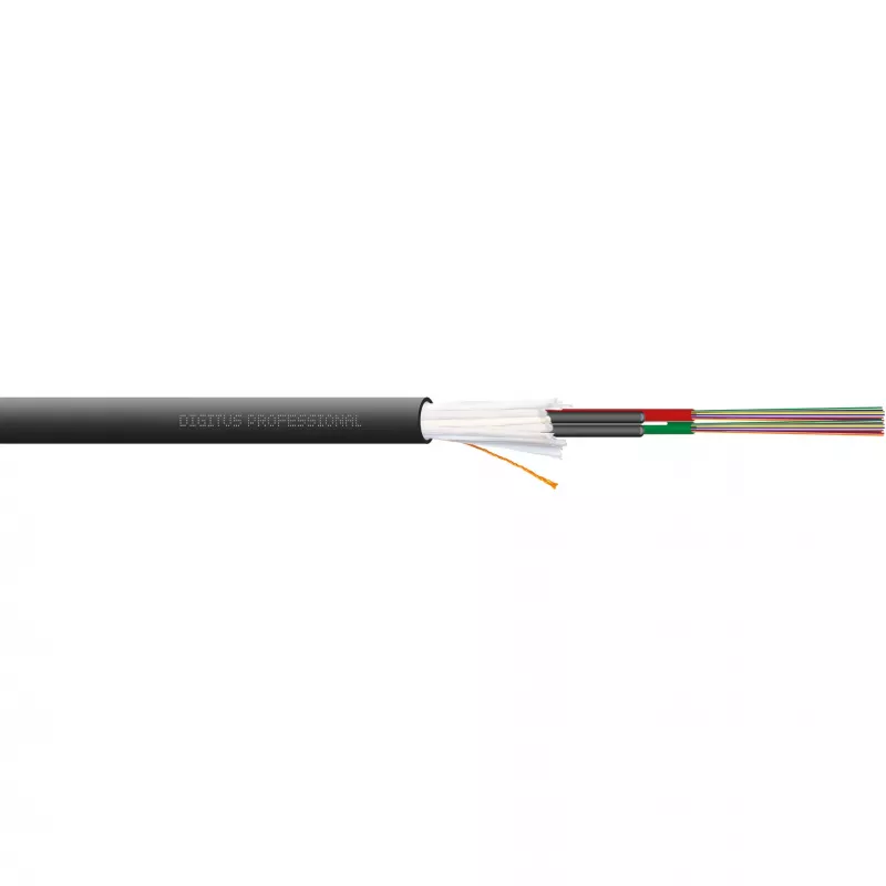 DIGITUS cabo de instalação para interior/exterior A/I-DQ (ZN) BH 9/125µm OS2, 24 fibras, CPR Dca, LSZH