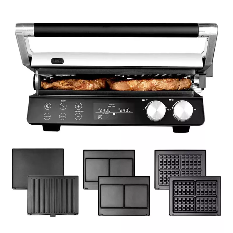 Gastroback 42423 Gourmet BBQ Advanced Smart Grelhador elétrico de contacto 2000W