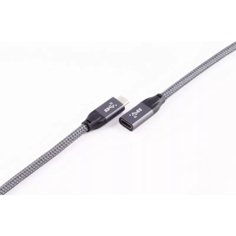Cabo de extensão ShiverPeaks BASIC-S USB-C, USB 3.2 Gen 2, 2,0 m, preto