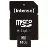 Cartão de memória Intenso 16GB MicroSDHC Class 4 com adaptador SD, até 21 MB/s de velocidade de leitura, preto