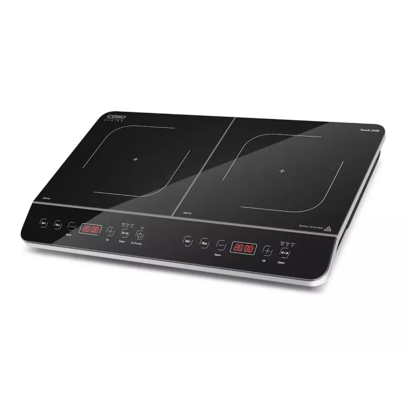 Placa de indução CASO Touch 3500 2 zonas de cozedura preto