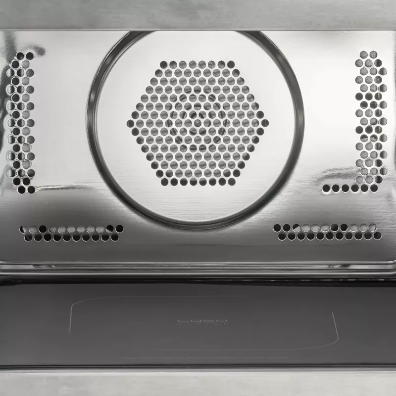 Micro-ondas CASO Chef HCMG 25 - 900W, ar quente e grelhador, 25L, aço inoxidável