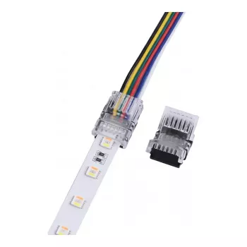 SYNERGY21 LED FLEX Strip Easy Connect conector de fita para fio 12mm RGB-CCT (RGB-WW)