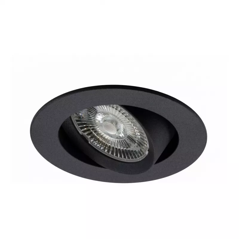Synergy 21 Helios foco LED de encastrar no teto, redondo, orientável, branco quente, preto