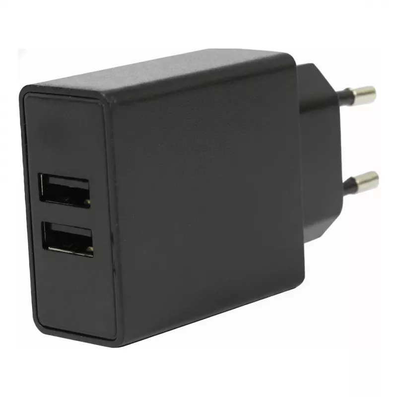 Carregador USB FLEPO NT-USB-103 2 portas 100-240V AC para 5V DC 3A 15W branco