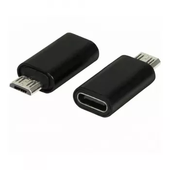 Cabo adaptador Synergy21 ALLTRAVEL USB-C macho para Micro-USB fêmea - preto