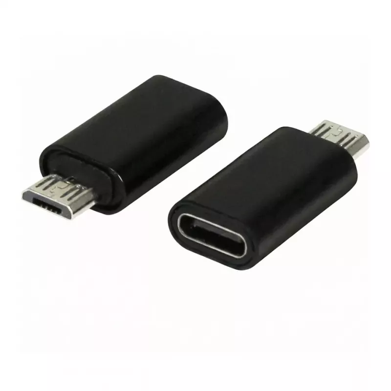 Cabo adaptador Synergy21 ALLTRAVEL USB-C macho para Micro-USB fêmea - preto