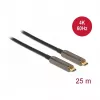 Delock Cabo de Vídeo USB-C Ativo Ótico 4K 60 Hz 25 m