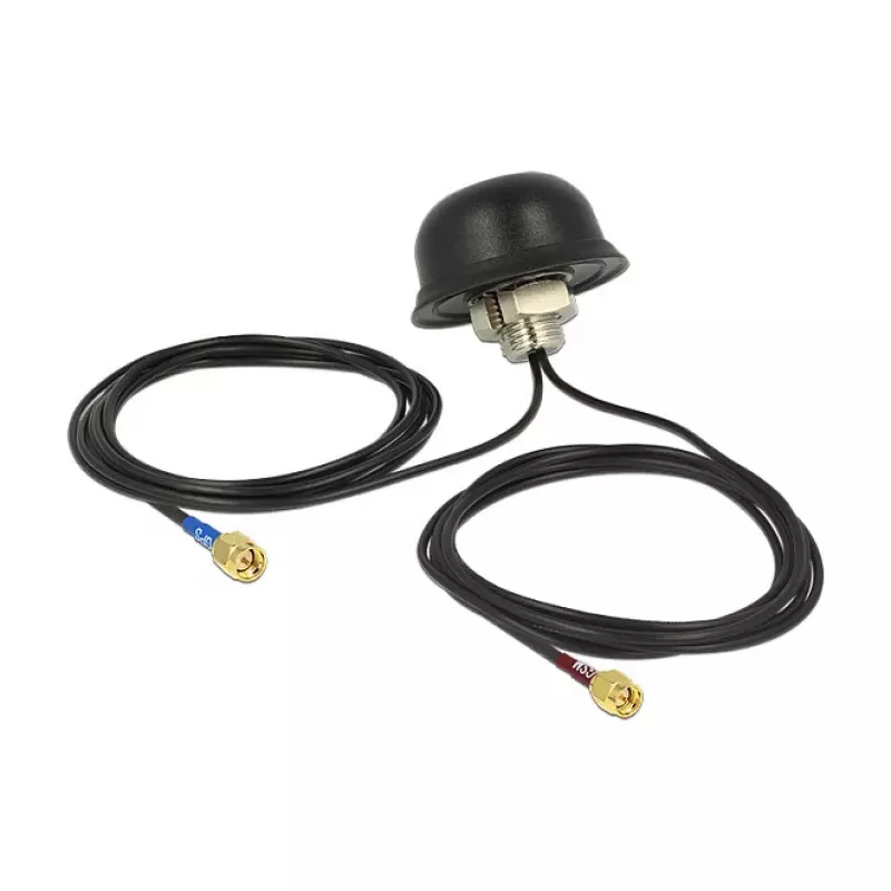 NAVILOCK Antena Multibanda GPS GSM UMTS LTE SMA 2-5 dBi 2x2m RG-174 Omnidirecional para Montagem em Telhado Exterior