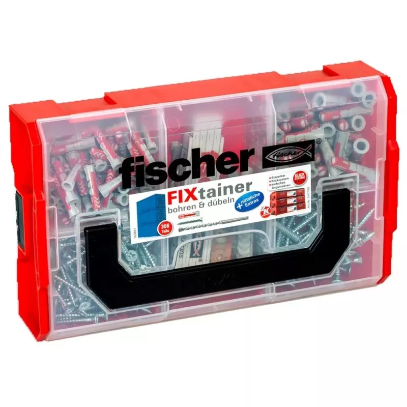 Fischer FIXtainer conjunto de brocas e buchas