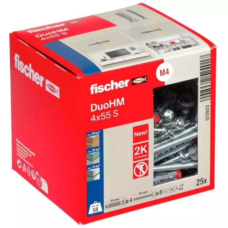 Fischer DuoHM 4x55 S TX bucha para cavidades, 25 un.