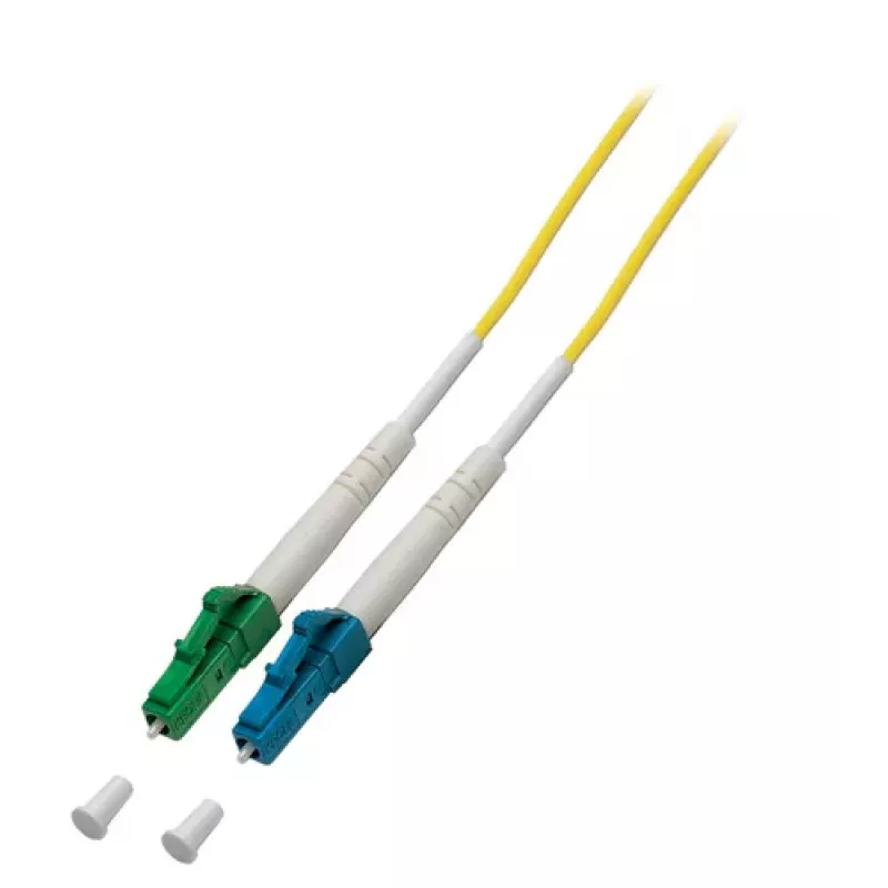 Cabo de patch de fibra ótica EFB Elektronik LC-LC monomodo OS2 duplex 1 m amarelo LSZH