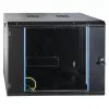 Armário de parede EFB 19 polegadas 9U, fixo, secção única, RAL 9005, profundidade 600 mm